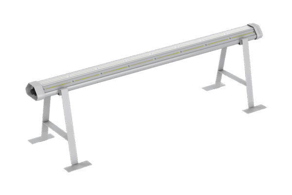Luxgrow LPUC Pro under-canopy LED light on adjustable stand brackets